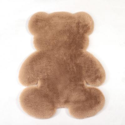 China Eco-friendly.anti-slip.water-proof Carpet Bear Shaped Bedroom Fur Rug for sale