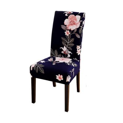 China Washable Universal Printed Stretch Chair Covers Spandex Wedding Banquet Dining Seat Covers for sale