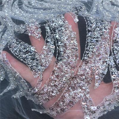 China Manufacturer Sustainable Professional Crystal Beaded Lace Trim Low Price Multicolor French Swiss Voile for sale