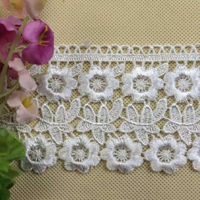 China Sustainable Curtain Lace Border Lace Trim In Flower Lace Trim Quality for sale