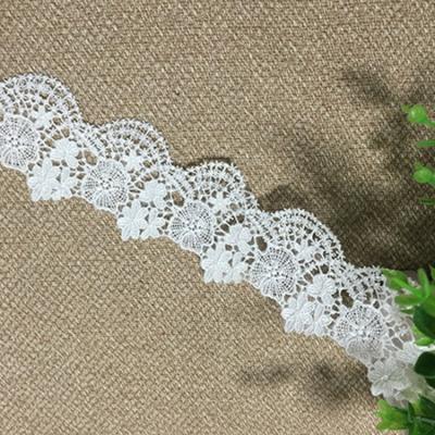 China 2020 Viable Customizable Multicolor Polyester Yarn Fabric Chemical Tulle Embroidery Trim Bridal Lace for sale