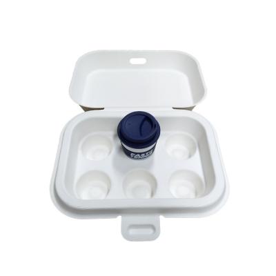 China D177- Biodegradable Disposable Compostable Product Paper Bagasse Clamshell Box Bottle Box for sale