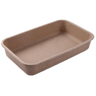 China H10-Biodegradable Paper Pulp Kitty Litter Trays Cat Litter Box Viable Disposable Molded Liners for sale