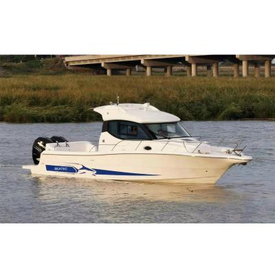 China Fiberglass factory wholesale 36FT high speed fiberglass r outboard motor fishing boat for sale