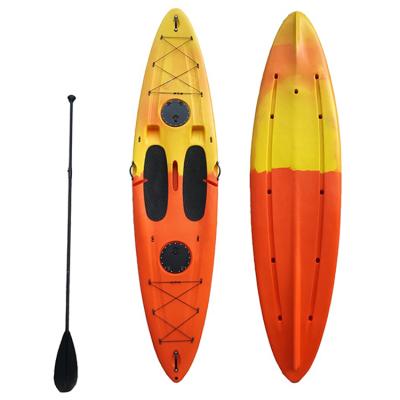 China LLDPE HULL For Fishing Kayak Cheap Price Inflatable Boat Portable Dugout Canoe 3.21m Long With Paddles Water Amusement Equipment for sale