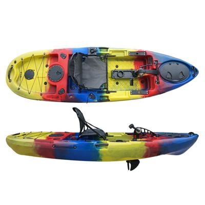 China LLDPE HULL for Fishing Wholesale Kayak Single Seat One Person 9.12ft Plastic Fishing Canoe Sit On Top Canoe LLDPE for sale