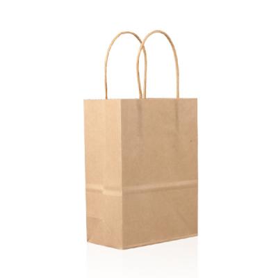 China Recyclable Custom Brown Kraft Paper Bag Printed Cheap Paper Bag Have Stock No Minimum for sale