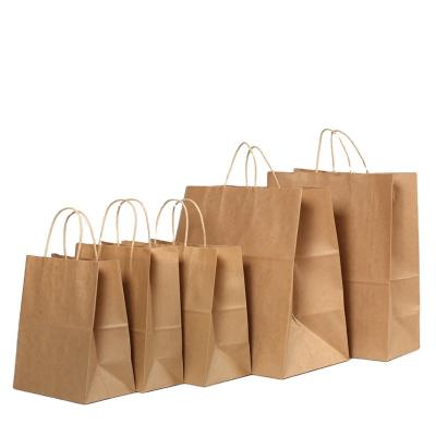 China Recyclable TAKE AWAY BROWN PAPER LUNCH BAG CARRIER OUTLET for sale