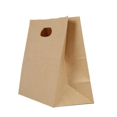 China Recyclable Bottom Food Square Craft Paper Bags Nice Logo Printing Price for sale