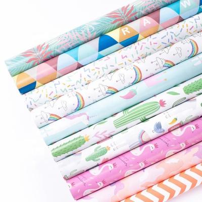 China Materials Christmas Gift Wrapping Paper Recycled Eco Friendly Printed Tissue Paper For Gift Wrapping for sale