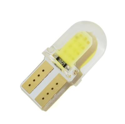 China Silicome led t10 W5W T10 COB silicone short car led lamp light car small width lamp for sale