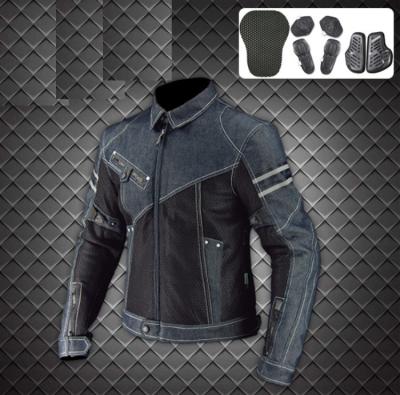 China New arrival men's motorcycle denim jacket/motorcycle biker jacket Anti-UV armor for men/racing wear for sale