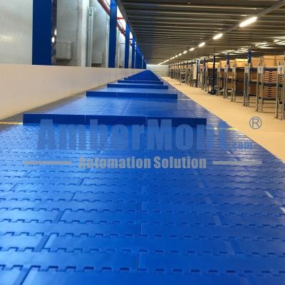 China Food Grade PP POM Oil PU Grid Wire Mesh Heavy Duty Flexible Flush Scraper Mesh Belt Chain Plate Slat Modular Belt Conveyor for sale