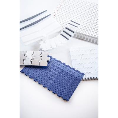 China Oil Resistant Food Grade PP POM Flexible Plastic Inclined Belt Accumulation Modular Conveyor System for sale