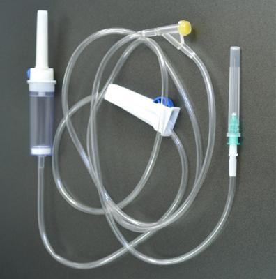 China Hot PVC China Disposable IV Infusion Giving Set With Needle CE ISO for sale