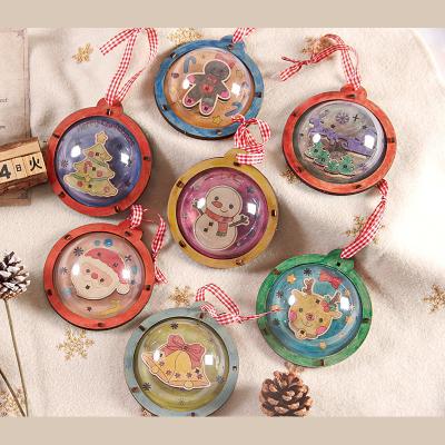 China 7 Styles Christmas DIY Handmade Pendant Ornaments Children's Kindergarten Painting And Assembly Toys for sale