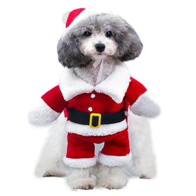 China Viable Pet Christmas Cosplay Costume Autumn And Winter Thicken Medium Large Pet Clothing Small Dogs Cats Pet Clothes for sale