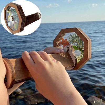 China Toy Gifts Classic Creative Toy Children's Sensory DIY Wooden Rotating Children's Kaleidoscope Children's Toys for sale