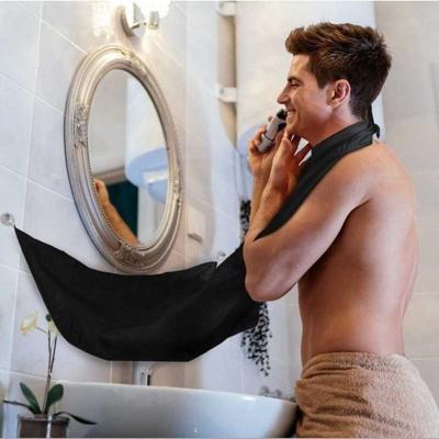 China Male Waterproof Floral Cloth Household Shaving Hair Holder Shaver Hair Holder Men's Bathroom Apron Beard Cleaning Protector for sale