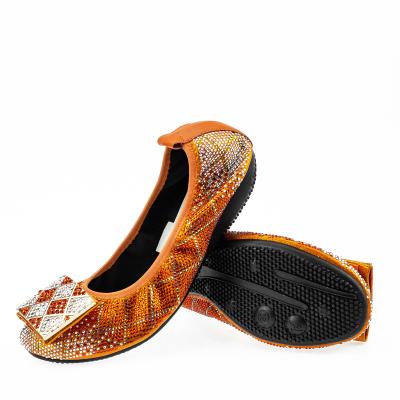 中国 Anti-Smell ODM Female Flat Shoes 168-37 Comfortable Flats Women Roll Up Flexible Unique Ladies Ballet Flats 販売のため