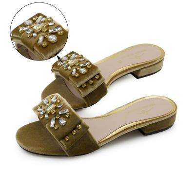 Chine Fashion Trend Ladies Fancy Suede Shoes Woman Shoes Woman ODM Factory Factory Low Heel Flat Sandals à vendre