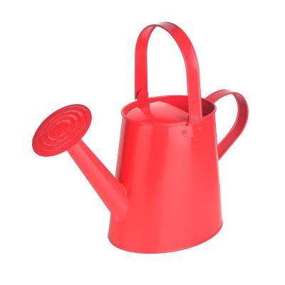 China Hot Sale Metal Round Shape Stainless Steel Garden Flower Watering Plant With Handle &Long Spout Spray Water Kettle 1.5L for sale