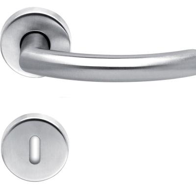 China Wholesale Modern Fire Rated Lever Tube Factory Quality SUS304 Solid Lever Door Handle for sale