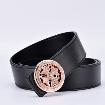 China High Quality Fashionable And Durable Business Casual Dress Buckle Alloy Fashion Leather Belt For Women for sale