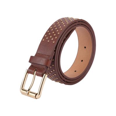 China Ladies Comfortable Professional Female Casual Belt Supplier PU Metal Buckle Leather Waist Belt For Dress for sale