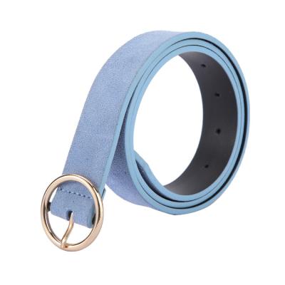 China Comfortable Wholesale fashion new design alloy buckle casual women's waist pu leather belt for garment for sale