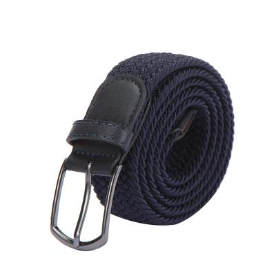 China Top Selling Fashionable and Durable Women's Casual Fashion Braided Elastic Belt Customized Color Braided Fabric Elastic Belt for Men for sale