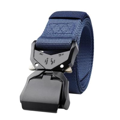 China Comfortable Made in China Alloy Fabric Buckle High Quality Nylon Casual Fashion Belt Adjustable Web Belt for sale