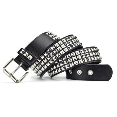 China Retro Manufacturer Comfortable Professional Style PU Leather Belt For Women With Rivets Decoration for sale