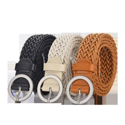 China High Quality Comfortable Braided Wax Braided Custom Fashionable String Style Belt Promotion Buckle Zinc Alloy Belt for sale