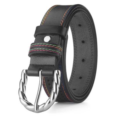 China Excellent Quality Alloy Buckle Black Luxury Casual Comfortable Business Belts Genuine Leather Belts For Men for sale