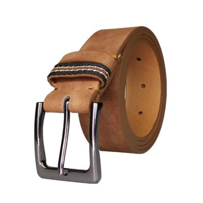 China Simple men's belt men's wholesale comfortable good quality genuine leather soft leather belt for sale