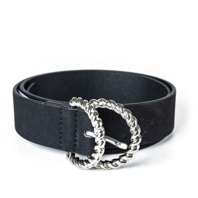 China Latest exquisite fashionable and durable hot selling belt and atmosphere design unique black PU leather belt for sale