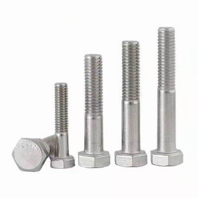 China Factory Price Fractional 304 Stainless Steel Screw Half Thread Hex Bolt And Nut for sale