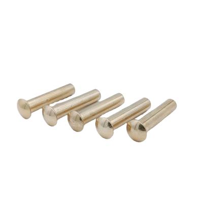 China Professional Supplier Custom Semi Tubular Copper Brass Rivets Brass Rivet for sale