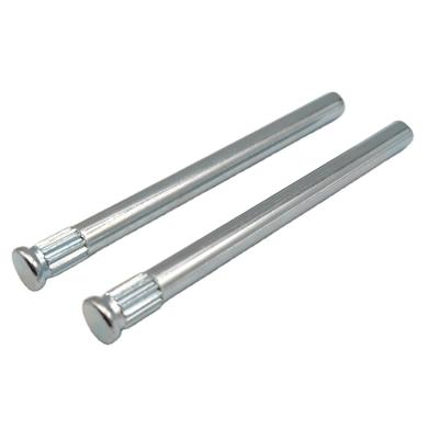 China Knurled Shaft Pin Toy Connecting Locating Pan Head Pin Gold-Plated Galvanized Pin Flat for sale