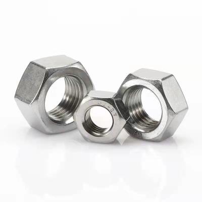 China Din934 heavy industry stainless steel hex nut ss304 different types of nuts and bolts M6 M8 M10 for sale