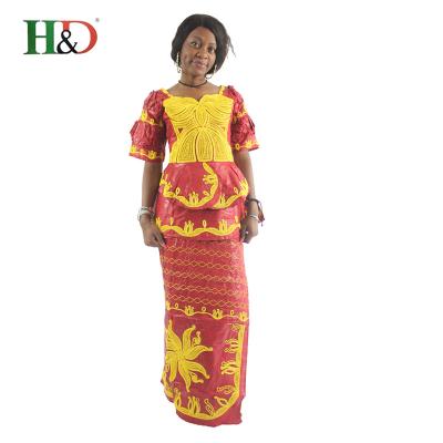 China Dashiki Clothing H and D Wholesale OEM Factory Price Formal African Women Bazin Riche Dresses For Brides for sale