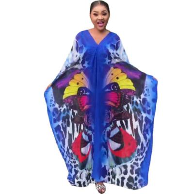 China New clothing H and D new style African European and American national women's Dashiki swing chiffon dress fashion big printing long dress for sale