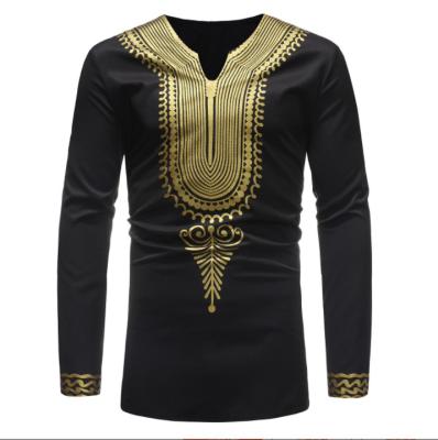 China Dashiki Clothing H and D Dashiki Shirts New Style African Men Printed Casual Men Plus Size Long Sleeve T-shirt for sale