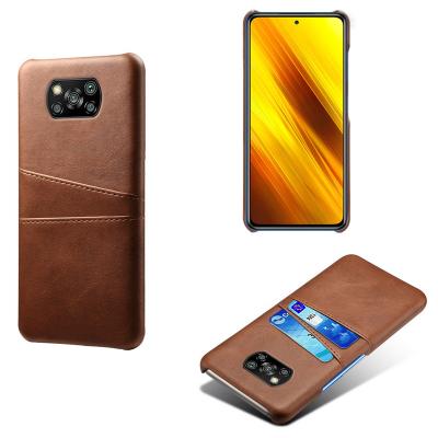 China Double Tri Case Shockproof Wallet Stand Back Cover Leather Case For Xiaomi Poco X3 NFC for sale