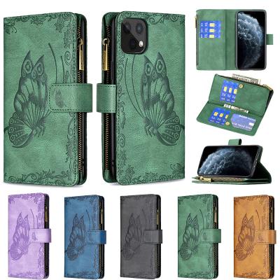 China PU Cover Retro Butterfly Wallet Leather Phone Case For Xiaomi POCO X3/X3 NFC for sale