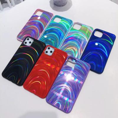 China Shockproof Laser Line Rainbow Soft Case For Xiaomi Redmi Note 10 9T Pro for sale