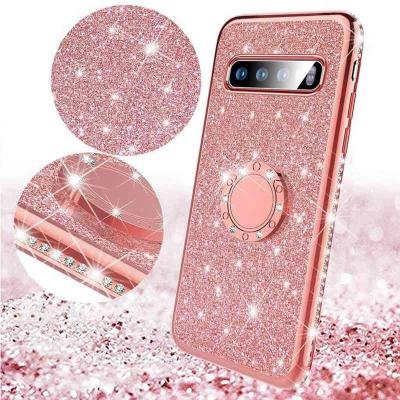 China Luxury Shockproof Samsung Galaxy A52 A72 A52S M12 Bling Ring Soft Cover Case For for sale