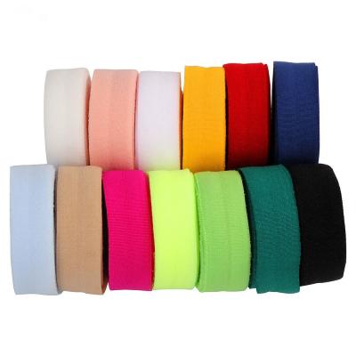 China Twill Elastic Spandex Nylon Elastic Band Bra Direct Selling 20mm Bias Binding Band Fold Over Elastic Band Folded Elastic for sale