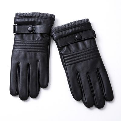 China 2023 high quality goat winter windproof working leather gloves fashion soft black leather gloves for men for sale